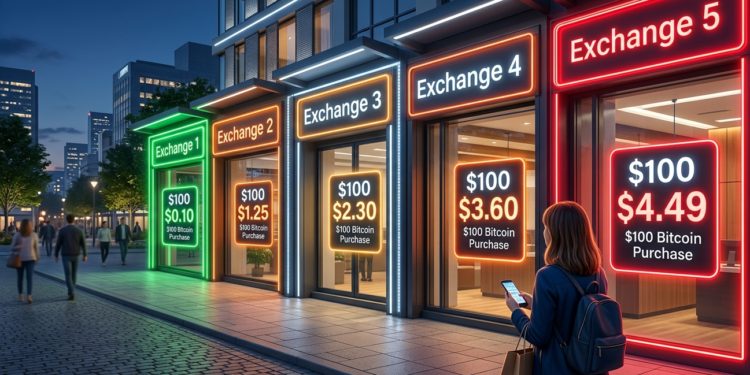 What Does $100 of Bitcoin Actually Cost on Every Major Exchange?