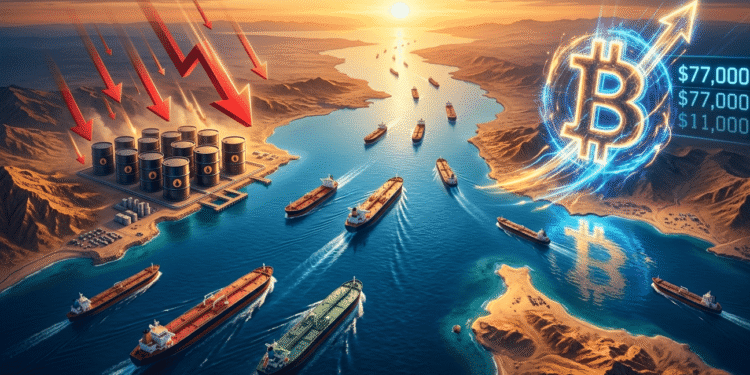 Bitcoin Surges Past $77,000 as Iran Reopens the Strait of Hormuz
