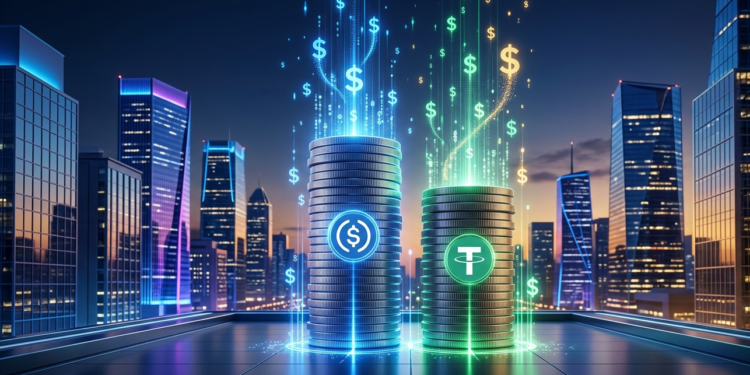 Stablecoin Supply Hits Record $315B as USDC Closes In on Tether